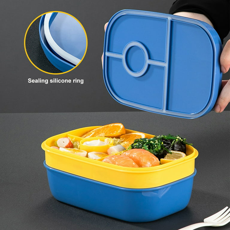 Salad Lunch Container With 68-oz Salad Bowl Leakproof Adult Bento