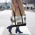thumbnail image 4 of FORMRS Canvas Laptop Tote Bag for Women with 15.6" Computer Compartments Shoulder Handbag, Gray Cute Cats, 4 of 7