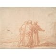 thumbnail image 3 of Claes Cornelisz. Moeyaert 24x19 Black Modern Framed Museum Art Print Titled - The Road to Emmaus (17th Century), 3 of 5