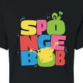 thumbnail image 3 of SpongeBob SquarePants - Spongebob Lettering - Juniors Cropped Cotton Blend T-Shirt, 3 of 6