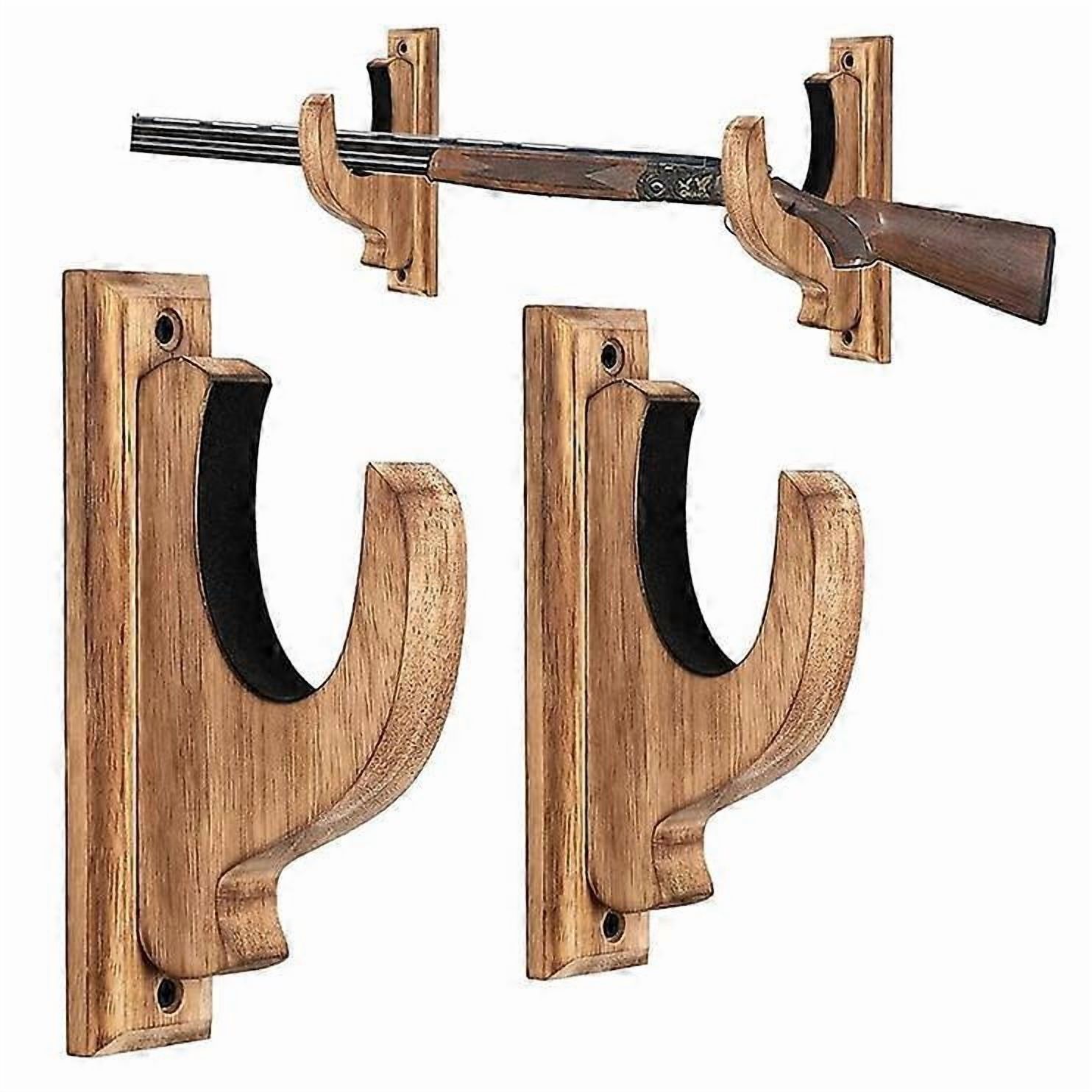 Wooden Display Rack for Gun Rifle Shotgun Wall Mount Holder