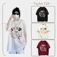 thumbnail image 2 of Camiseta Kawaii de Hello Kitty de Anime Sanrio Y2K para niñas, 100% de algodón de manga corta, Top informal holgado, regalo para pareja, 2 of 4