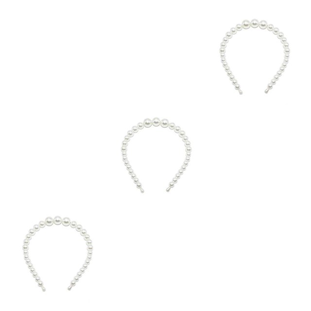 Minnieouse Diadema de perlas Soporte para el cabello ajustable Accesorios para peinados Regalos para el día de San Valentín Tiaras para mujeres 18 mm, 3 Type1 NO1 Minnieouse CBP232373