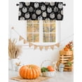 thumbnail image 2 of Valances for Windows Dots Pumpkin Rod Pocket Cafe Window Treatments Valance Curtains for Kitchen Bathroom Laundry Basement Windows 60"x18", 2 of 6