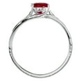 thumbnail image 3 of SuperJeweler 1 1/2 Carat Oval Shape Created Ruby and Diamond Ring In Sterling Silver For Women, 3 of 6