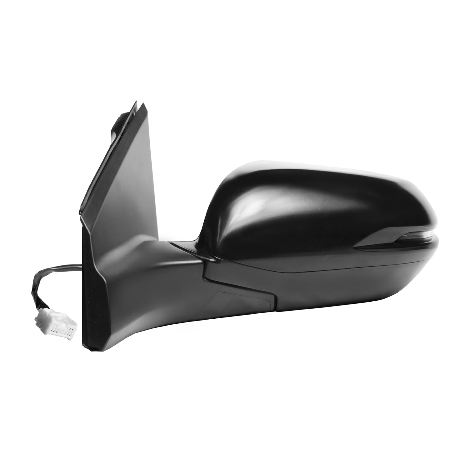 Ultimate Styling Replacement Electric None Power Folding Wing Door Mirror With Heated Glass With Paintable LH Black Mirror Cover Cap Side Of Product Passenger Side 