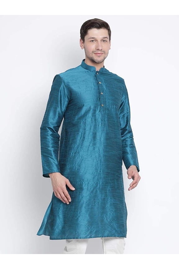 Indian Designer Handmade Art Long Silk Ethnic Kurta Designer Shirt...