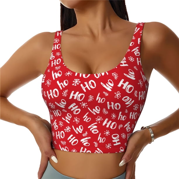 Fotbe Hohoho Sujetador Deportivo Largo sin Aros para Mujer con Almohadillas y Soporte Medio, Transpirable y Absorbente, Camiseta Tipo Chaleco o Tank Top-Large