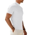 thumbnail image 6 of Mens Mock Turtleneck Shirts Casual Cotton Short Sleeve Shirt Basic Half Neck T-Shirts, 6 of 10