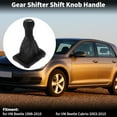 thumbnail image 2 of Unique Bargains Manual Transmission Gear Shift Knob Handle for VW Beetle 1998-2010 Shift Gear Lever Knob Gearstick Gaiter Boot Cover PU Plastic, 2 of 5