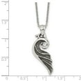 thumbnail image 5 of Finest Gold Stainless Steel Antiqued & Polished with Crystal Wing 18 in. Necklace, 5 of 5