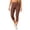 Brown, variant on PEIBang Women's Quick Dry Slim Fit Capri Athletic Pants,Elastic High Rise Side Split Stretch Calf Leggings for Daily Loungewear