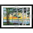 thumbnail image 5 of Art.com Sebago Lake, Maine - Scenic View Along the Lake with White Birches, c.1949 Art Print by Lantern Press, Black Frame Wall Art, 44" x 32", 5 of 5