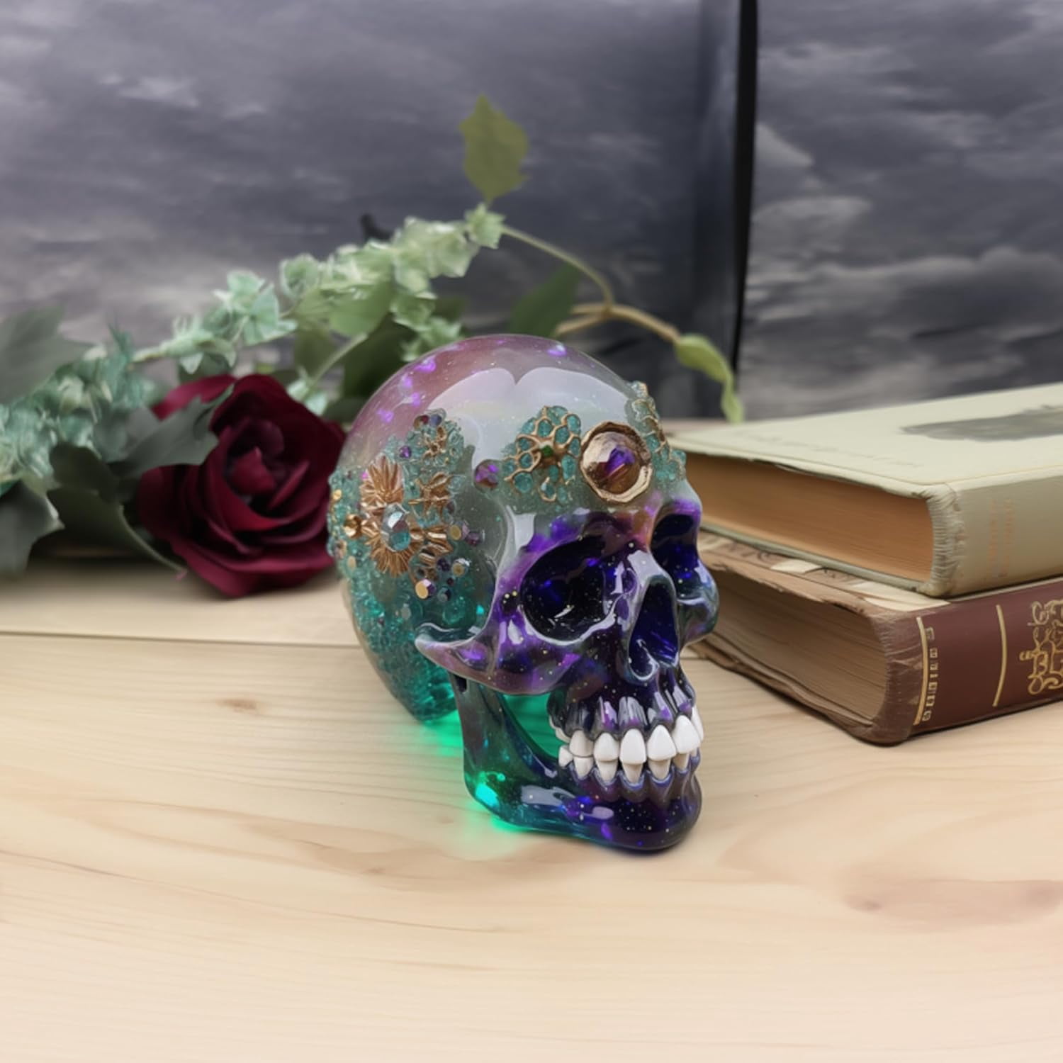 Silicone Skull Mold for Epoxy Resin Casting - 3D Large Skeleton Shape for Candle Making, Home Decor, Outdoor Art Crafts