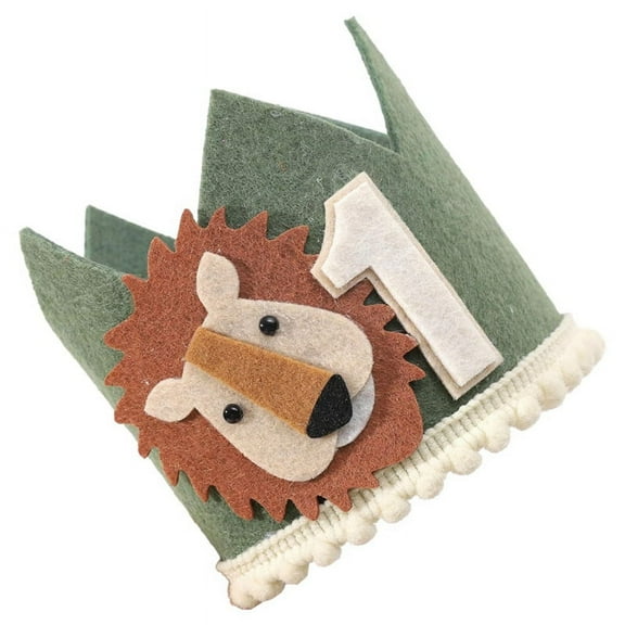 1 Year Old Kids Avocado Birthday Crown First Baby Party White Non Woven A