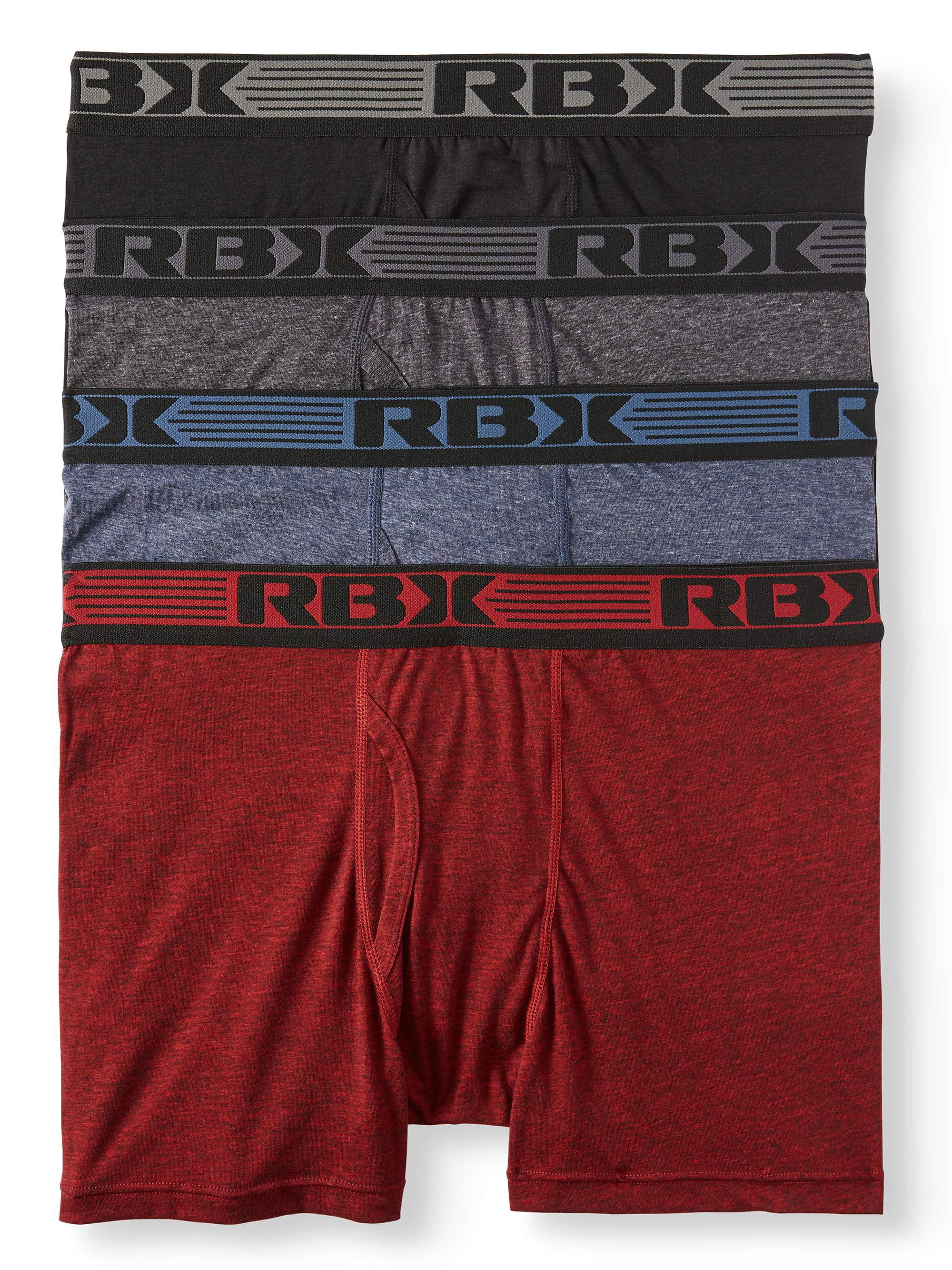 RBX Men's Cotton Stretch Boxer Briefs, 4-Pack - Walmart.com