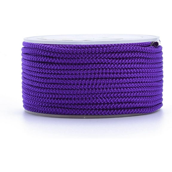 Polyester Cord Purple 2mm 16.4 Yards(15m)/Roll