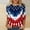 Red, variant on Avrnliq American Flag Patriotics Shirts Women USA 4th of July T Shirt Red White Blue Graphic 3/4 Sleeve Tee Tops
