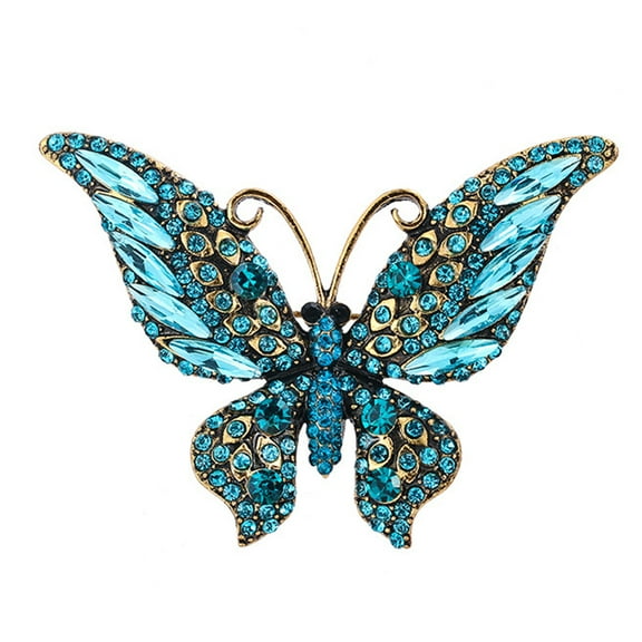 Apooke for Rhinestone for Butterfly Brooch Crystal Shape Brooch Pin Shiny Brooches for Clothing Decor Luxury Shawl Badge