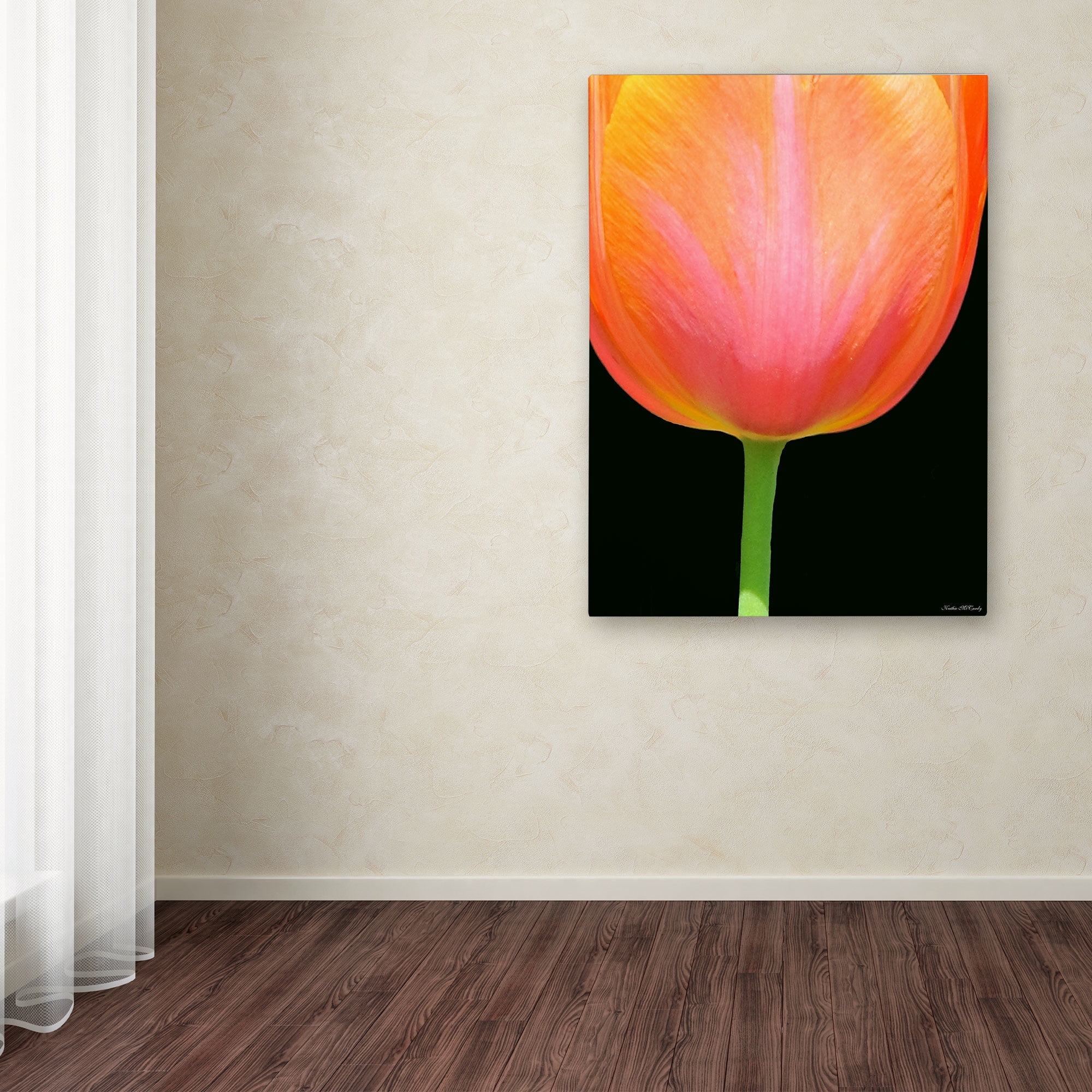 Trademark Fine Art "Orange Tulip" Canvas Art by Kathie McCurdy