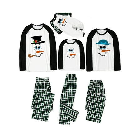 

Lumento Plaid Christmas Family Matching Pyjamas Set For Loungewear Xmas Sleepwear Nightwear Dad Mum and Kids Print PJs