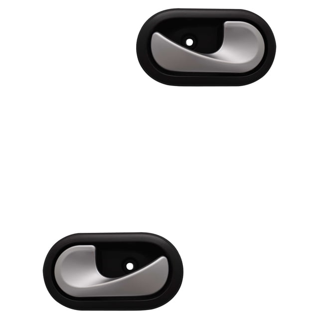 Manijas PUERTA INTERIOR HUSHAN Para Megane 2004 al 2010 Delanteras/Traseras Negro/plata