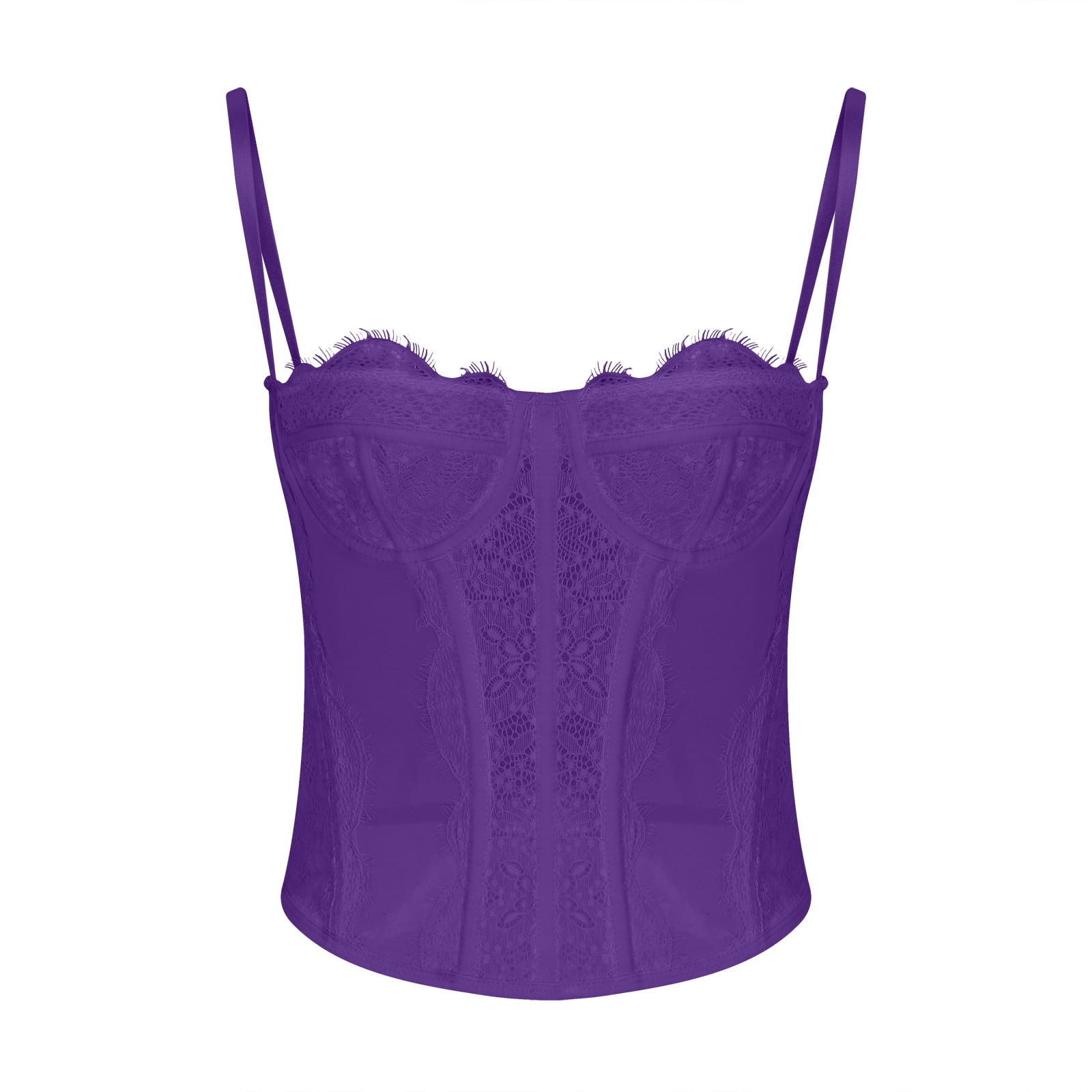トップス CARLA Biraku bustier tops ELLACCI Women's Sexy Cut Cross Strappy Gothic Bustier Tops