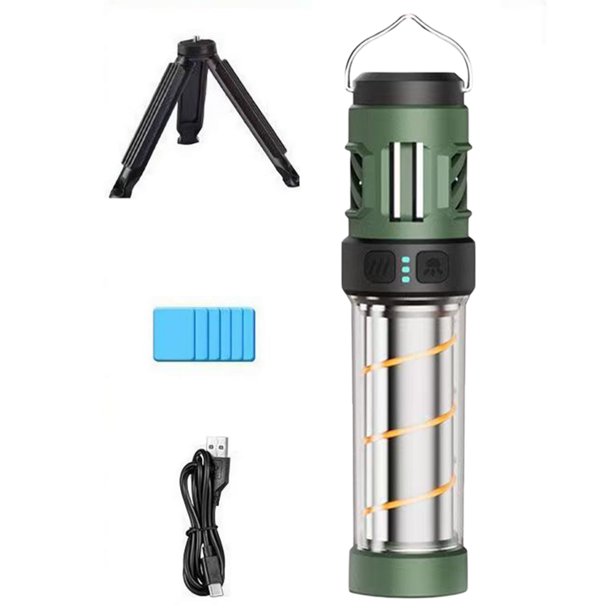 LLDYYDS Buzz Defense - Linterna y linterna portátil recargable para acampar con doble calefacción y diseño magnético