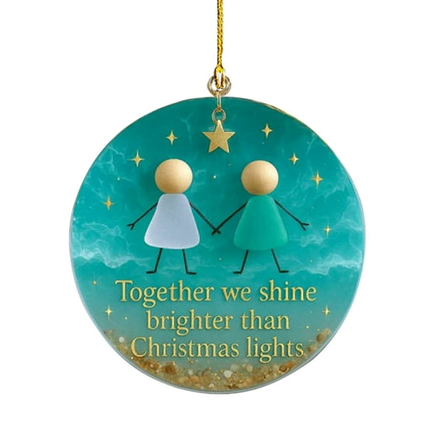 Adornos Navideños de Vidrio Marino de La Amistad | Adornos Navideños Duraderos | Regalos Navideños Únicos Hechos a Mano | Regalos Simbólicos de La Amistad | Decoración Navideña Versátil para El Hogar