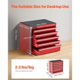 thumbnail image 2 of KFFKFF Metal Tool Box, 8.6-inch, Portable Metal Tool Box with 5 Drawers, Small Tool Chest with EVA Liners and PP Feet Pads, 2 of 9