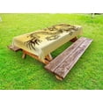 thumbnail image 1 of Dragon Outdoor Tablecloth, Chinese Snake Dragon Theme Print Golden Background Eastern Mythology Oriental Abstract Art, Decorative Washable Fabric Picnic Table Cloth, 58 X 84 Inches,Gold, by Ambesonne, 1 of 2
