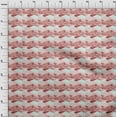 thumbnail image 3 of oneOone Cotton Cambric Light Red Fabric Snake & Crocodile Animal Skin Diy Clothing Quilting Fabric Print Fabric By Yard 56 Inch Wide, 3 of 4