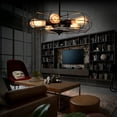 thumbnail image 3 of Gymax Industrial Vintage Flush Mount Ceiling Light Metal Hanging Fixture 5-Light, 3 of 10