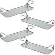 Wall Mount Metal Spice Racks for Kitchen Storage Silver- Set of 4 by Oumilen
