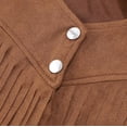 thumbnail image 5 of WOYY Girls Cowboy Suede Tassels Vest Solid Color Button Party Waistcoat, Sizes 5-14, 5 of 6