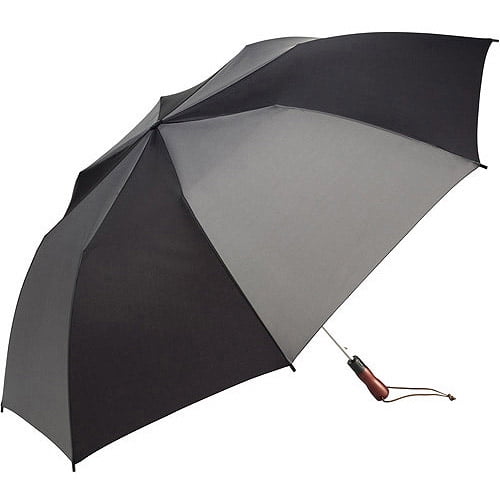 ShedRain 58" Compact Auto Golf Umbrella with Wooden Handle