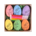 thumbnail image 2 of CoreLiving Large White Plastic Easter Eggs with Paint Markers, Empty Fillable Hanging Eggs for Adult DIY Projects, Pastel Holiday Home Decor, 6 Count, 2 of 9