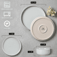 thumbnail image 3 of Onader Dinnerware Sets for 6, 18-Piece Plates and Bowls Set, Stoneware Dinning Ware Set for Kitchen, Microwave & Dishwasher Safe - Light Grey, 3 of 7