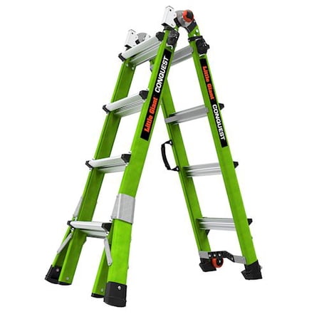 Lightweight Ladder, 217 in, Fiberglass, 300 lb Load Capacity