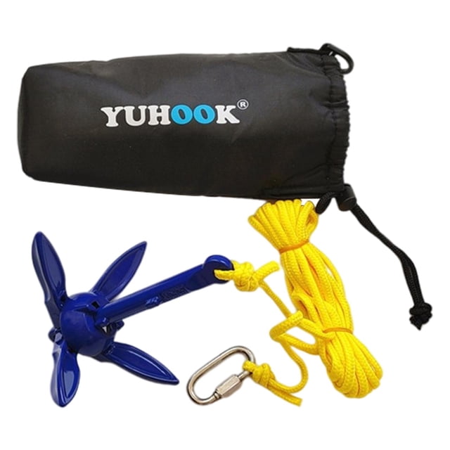 Portable Grapnel Anchor , with Rope Folding, Fit for Paddle Boards Kayak Marine Small Boats Accessories.