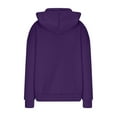 thumbnail image 6 of Goodeals Flash Deals,Pullover Sweatshirts for Women Classic Plain Solid Color Hoodies Long Sleeve Oversized Pullover Fall Winter Fleece Hooded(Purple,XL), 6 of 7