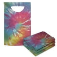thumbnail image 2 of Disposable Bibs For Adults, 50 Pack - Tie Back, 16" x 33" - Absorbent Tissue Front, Water Resistant Poly Backing - Adult Disposable Bibs for Eating, Dental Apron, And Senior Citizens - Tie-Dye, 2 of 8