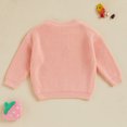 thumbnail image 3 of Okbabeha Toddler Girls Sweater Strawberry Embroidered Long Sleeve Pullovers Fall Winter Kids Clothes Baby Jumpers Tops, 3 of 7