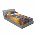 thumbnail image 3 of Natural Cave Bedding Set with Sheet & Covers, Inside View of Prometheus Cave in States Dark Karst Underground Myst Nature, Printed Bedroom Decor 2 Shams, 4 Sizes, Multicolor, by Ambesonne, 3 of 3