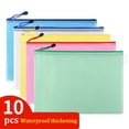 thumbnail image 2 of Bolsa de malla con cremallera para documentos, 10 piezas, impermeable, para carpetas de archivos, A4, A5, A6, útiles escolares y de oficina, 2 of 4