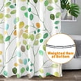 thumbnail image 3 of Sage Green Shower Curtain, Floral Shower Curtains for Bathroom, Colorful Leaf Polyester Fabric Curtains Home Decoration, Modern Flower Waterproof Bath Curtain with Plastic Hooks, 72x72 Inch, 3 of 6
