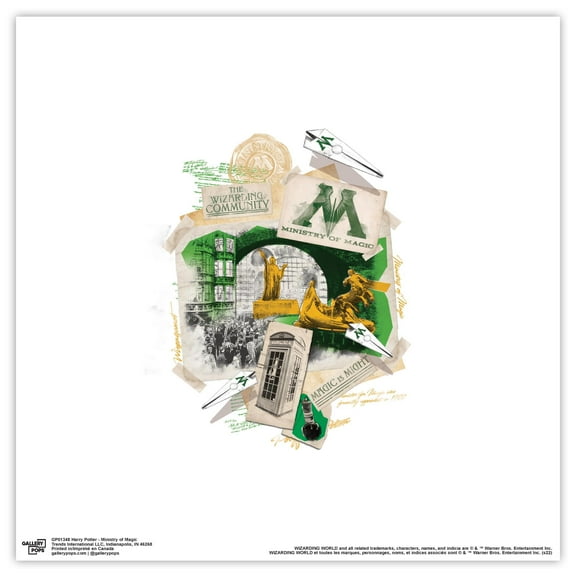 Gallery Pops Harry Potter - Ministry of Magic Wall Art, Unframed Version, 12" x 12"