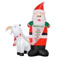 thumbnail image 1 of HOMCOM 6ft Christmas Inflatable Santa Claus and Goat with LED Lights, Blow-Up Outdoor LED Yard Display for Lawn, Garden, Party, 1 of 10