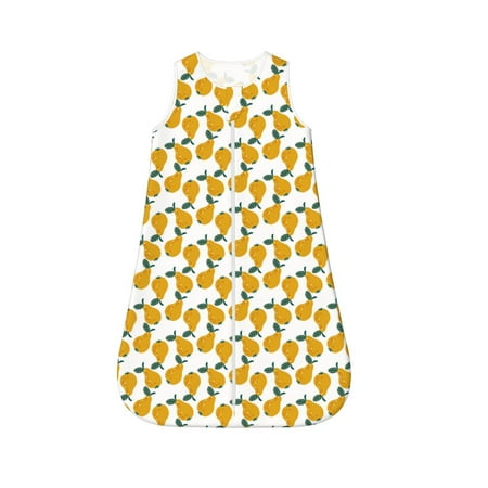 

Honeii Yellow Pears Print Unisex Babies Sleepbag Wearable Blanket Baby Sleeveless Sleeping Bag-Medium