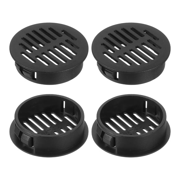 Uxcell Round Soffit Vents 1 inch, 26Pcs Black Plastic 35mm Soffit Vent Cover